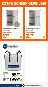 Stonewish ophoogzand bigbag 1000 kg aanbieding bij Gamma – geldig van 13.04.2026 t/m 19.04.2026