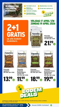 Fleurella dennenschors 60 liter per stuk aanbieding bij Gamma – geldig van 17.04.2026 t/m 19.04.2026