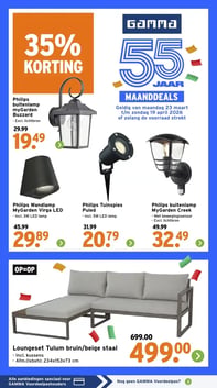 Philips buitenlamp myGarden Buzzard aanbieding bij Gamma – geldig van 13.04.2026 t/m 19.04.2026