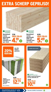 OSB3 constructieplaat 15 mm 244x59 cm aanbieding bij Gamma – geldig van 13.04.2026 t/m 19.04.2026