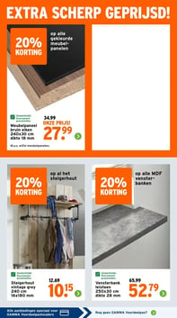 Meubelpaneel bruin eiken 240x30 cm dikte 18 mm aanbieding bij Gamma – geldig van 13.04.2026 t/m 19.04.2026