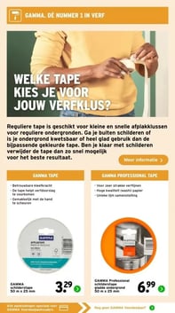 GAMMA Professional schilderstape gladde ondergrond 50 m x 25 mm aanbieding bij Gamma – geldig van 16.02.2026 t/m 29.03.2026