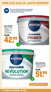 Histor Monodek Revolution 10 liter aanbieding bij Gamma – geldig van 16.02.2026 t/m 29.03.2026