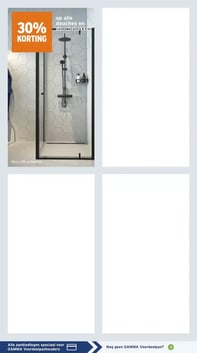 op alle douches en douchebakken aanbieding bij Gamma – geldig van 16.02.2026 t/m 22.02.2026