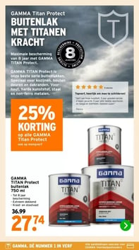 GAMMA TITAN Protect buitenlak 750 ml aanbieding bij Gamma – geldig van 16.02.2026 t/m 29.03.2026