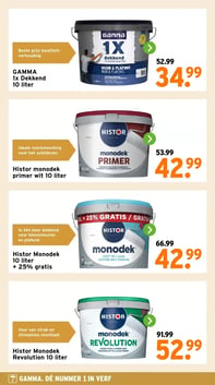 Histor Monodek Revolution 10 liter aanbieding bij Gamma – geldig van 16.02.2026 t/m 22.02.2026