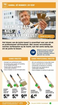 GAMMA Professional kwast maat 30 aanbieding bij Gamma – geldig van 16.02.2026 t/m 29.03.2026