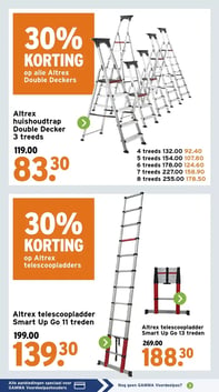 Altrex Double Decker 8 treads aanbieding bij Gamma – geldig van 16.02.2026 t/m 22.02.2026