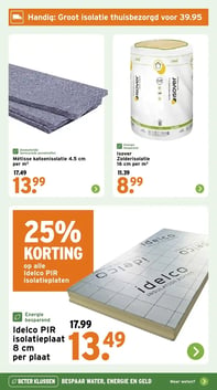 Isover Zolderisolatie 16 cm per m² aanbieding bij Gamma – geldig van 16.02.2026 t/m 22.02.2026