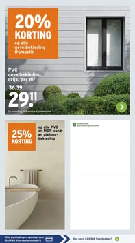 PVC gevelbekleding grijs, per m² aanbieding bij Gamma – geldig van 16.02.2026 t/m 22.02.2026