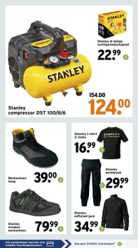 Stanley compressor DST 100/8/6 aanbieding bij Gamma – geldig van 16.02.2026 t/m 22.02.2026