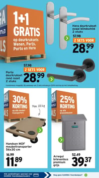 Handson MDF meubeltransporter 56x30 cm aanbieding bij Gamma – geldig van 19.01.2026 t/m 25.01.2026