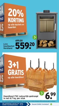 Livn houtkachel Nordland aanbieding bij Gamma – geldig van 19.01.2026 t/m 25.01.2026