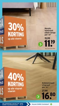 Kliklaminaat visgraat per m² aanbieding bij Gamma – geldig van 19.01.2026 t/m 25.01.2026