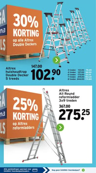 Altrex All Round reformladder 3x9 treden aanbieding bij Gamma – geldig van 19.01.2026 t/m 25.01.2026
