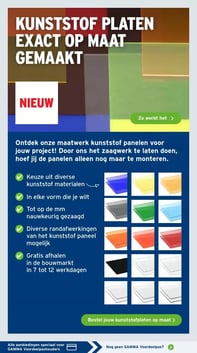 KUNSTSTOF PLATEN EXACT OP MAAT GEMAAKT aanbieding bij Gamma – geldig van 26.01.2026 t/m 01.02.2026