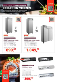 Sushi Koelvitrine - LED licht aanbieding bij Hanos – geldig van 09.02.2026 t/m 22.02.2026