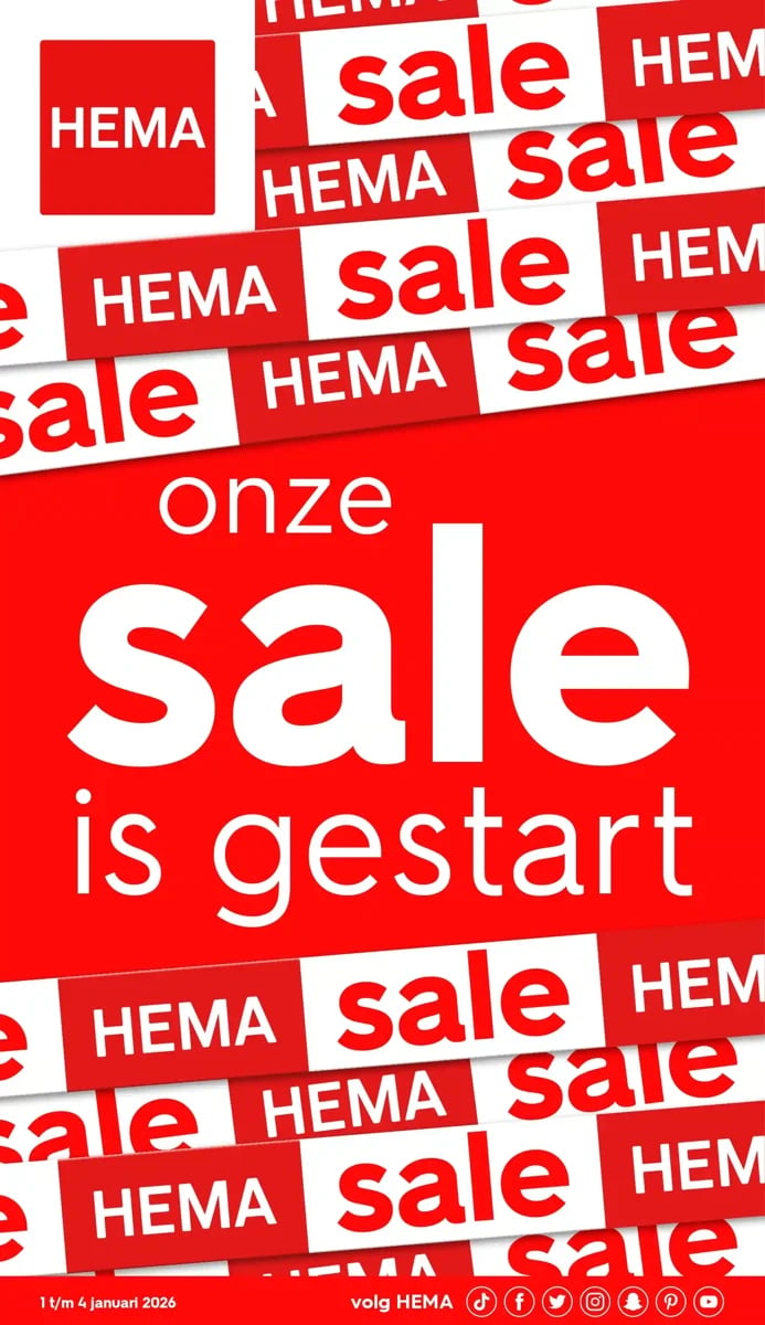 Hema folder – pagina 1