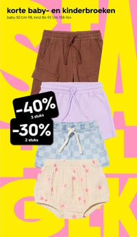 korte baby- en kinderbroeken aanbieding bij Hema – geldig van 01.06.2026 t/m 07.06.2026