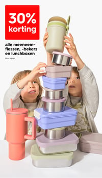 alle meeneem-flessen, -bekers en lunchboxen aanbieding bij Hema – geldig van 06.04.2026 t/m 12.04.2026