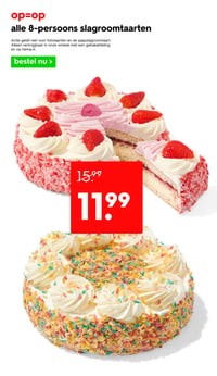 alle 8-persoons slagroomtaarten aanbieding bij Hema – geldig van 06.04.2026 t/m 12.04.2026