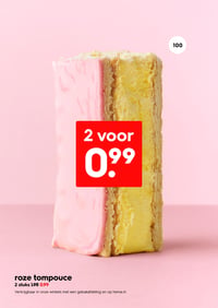 roze tompouce aanbieding bij Hema – geldig van 09.02.2026 t/m 15.02.2026