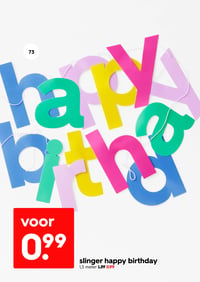 slinger happy birthday aanbieding bij Hema – geldig van 09.02.2026 t/m 15.02.2026