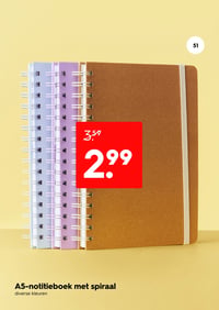 A5-notitieboek met spiraal aanbieding bij Hema – geldig van 09.02.2026 t/m 15.02.2026