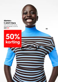 dames- t-shirt Clara aanbieding bij Hema – geldig van 09.02.2026 t/m 15.02.2026