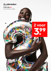 XL-cijferballon aanbieding bij Hema – geldig van 09.02.2026 t/m 15.02.2026