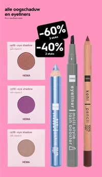 alle oogschaduw en eyeliners aanbieding bij Hema – geldig van 09.03.2026 t/m 15.03.2026