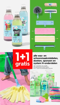 alle was- en schoonmaakmiddelen, doeken, sponzen en system H-onderdelen aanbieding bij Hema – geldig van 12.01.2026 t/m 18.01.2026