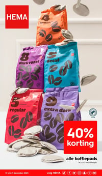 alle koffiepads aanbieding bij Hema – geldig van 15.12.2025 t/m 21.12.2025