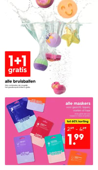 alle maskers voor gezicht, lippen, voeten of haar aanbieding bij Hema – geldig van 15.12.2025 t/m 21.12.2025