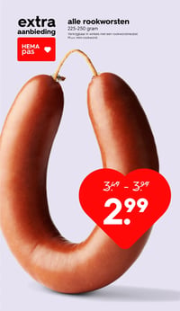 alle rookworsten aanbieding bij Hema – geldig van 16.03.2026 t/m 22.03.2026