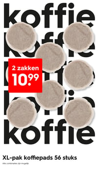 XL-pak koffiepads 56 stuks aanbieding bij Hema – geldig van 20.04.2026 t/m 26.04.2026