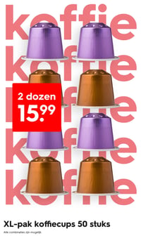 XL-pak koffiecups 50 stuks aanbieding bij Hema – geldig van 20.04.2026 t/m 26.04.2026