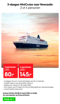 3-daagse MiniCruise naar Newcastle aanbieding bij Hema – geldig van 23.02.2026 t/m 01.03.2026