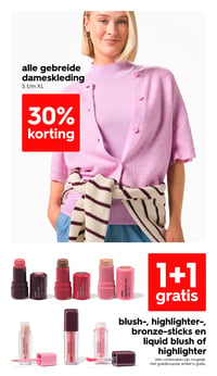 blush-, highlighter-, bronze-sticks en liquid blush of highlighter aanbieding bij Hema – geldig van 23.02.2026 t/m 01.03.2026