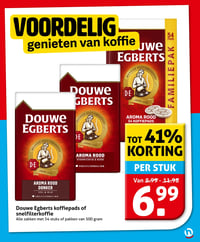 Douwe Egberts koffiepads of snelfilterkoffie aanbieding bij Hoogvliet – geldig van 03.06.2026 t/m 09.06.2026