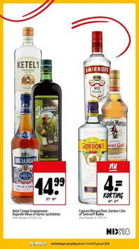Ketel 1 Jonge Graanjenever, Dujardin Vieux of Gorter Jachtbitter aanbieding bij Hoogvliet – geldig van 07.01.2026 t/m 13.01.2026
