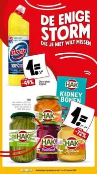 HAK Alle potten à 370 ml, stazakken à 150-225 gram of pakken à 380-390 gram aanbieding bij Hoogvliet – geldig van 07.01.2026 t/m 13.01.2026