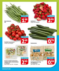 Groene salade komkomer-tomaat, Caesar, boeren salade of Italiaans aanbieding bij Hoogvliet – geldig van 11.02.2026 t/m 17.02.2026