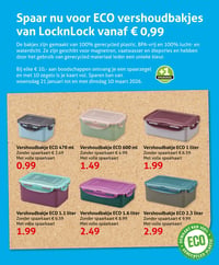 Vershoudbakje ECO 1 liter aanbieding bij Hoogvliet – geldig van 11.03.2026 t/m 17.03.2026