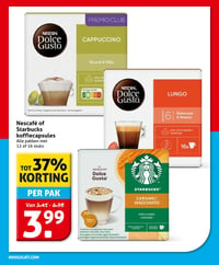 Nescafé of Starbucks koffiecapsules aanbieding bij Hoogvliet – geldig van 11.03.2026 t/m 17.03.2026
