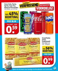 Coca-Cola, Fanta, Sprite, Fuze Tea, Hawai of Fernandes aanbieding bij Hoogvliet – geldig van 18.02.2026 t/m 24.02.2026