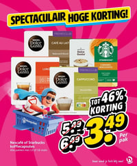 Nescafé of Starbucks koffiecapsules aanbieding bij Hoogvliet – geldig van 22.04.2026 t/m 28.04.2026