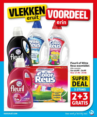 Fleuril of Witte Reus wasmiddel aanbieding bij Hoogvliet – geldig van 28.01.2026 t/m 03.02.2026