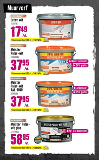 Meister Polar-wit RAL 9010 aanbieding bij Hornbach – geldig van 05.01.2026 t/m 08.02.2026