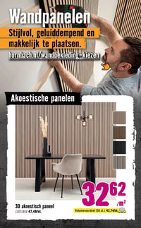 3D akoestisch paneel aanbieding bij Hornbach – geldig van 05.01.2026 t/m 08.02.2026